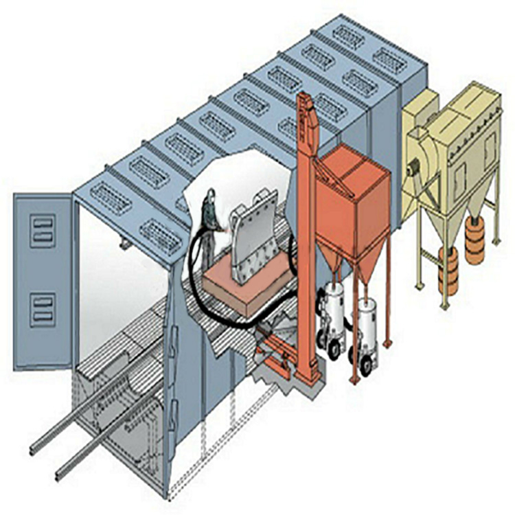 Fast delivery Steel Plate Shot Blasting Machine - Mechanical Recycling Sand Blasting Booth – DX-BLAST